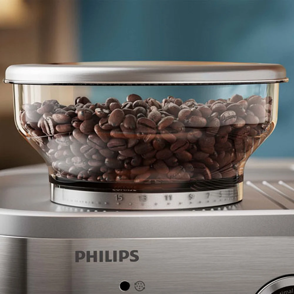 Philips Barista Brew Semi-Automatic Espresso Machine with Single Bean Container - Silver/Stainless Steel