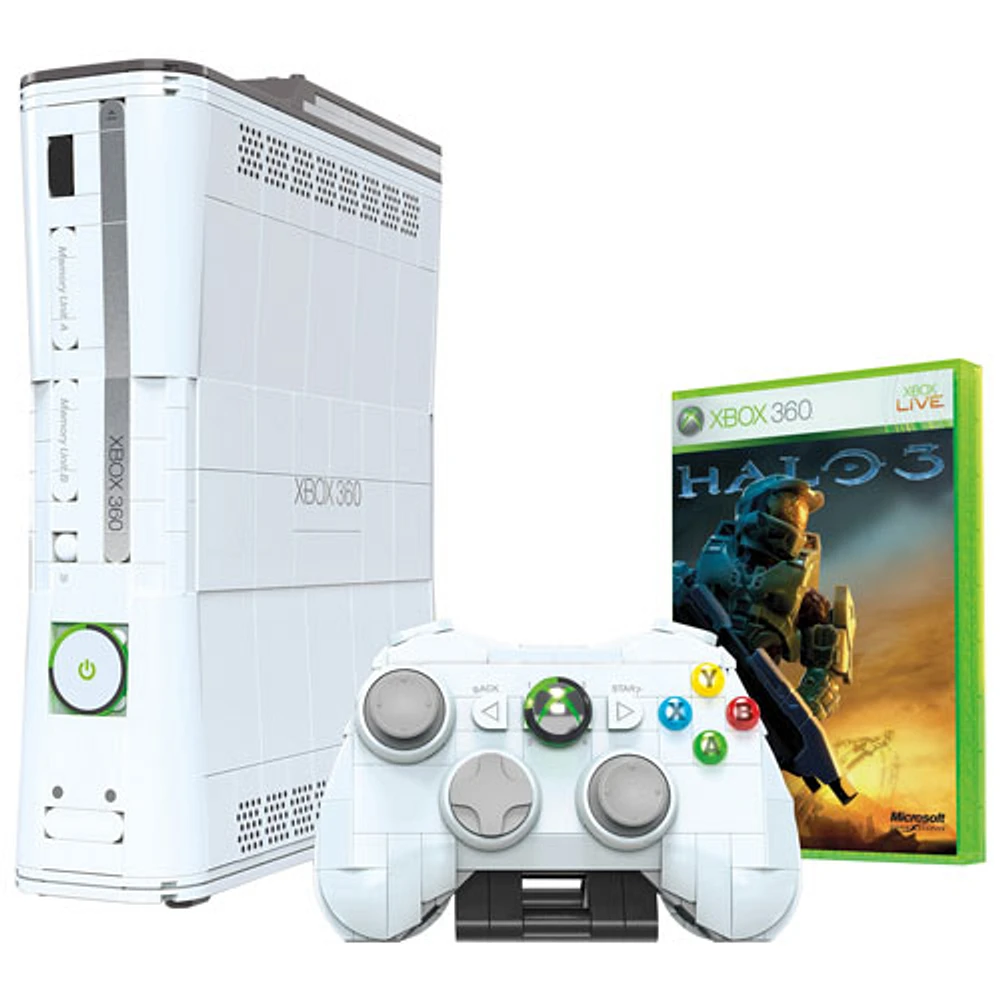 MEGA Microsoft Xbox 360 Replica with Lights - 1342 Pieces (HWW15)