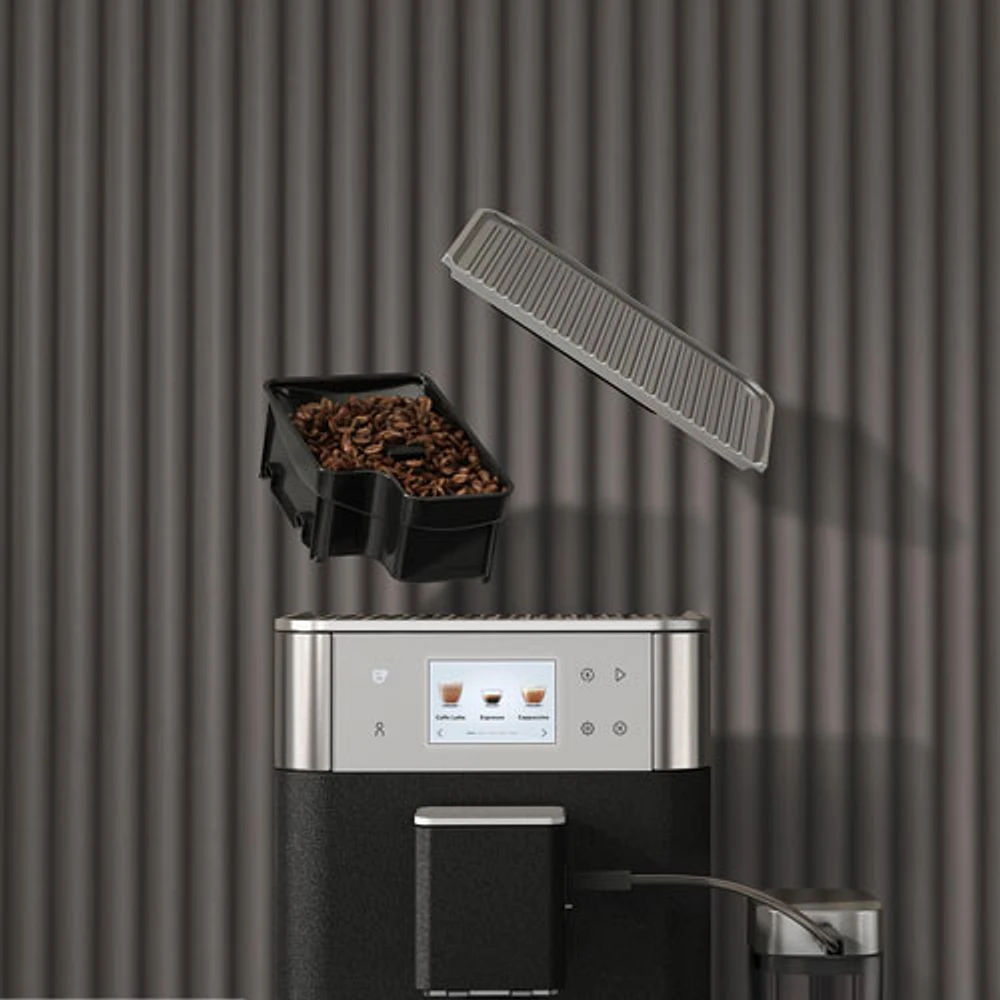 KitchenAid KES8557 Automatic Espresso Machine with Coffee Grinder & Automatic Milk Frothing - Cast Iron Black