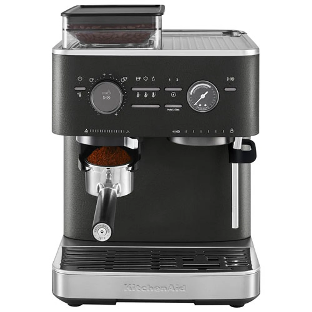 Machine à espresso semi-automatique avec moulin à café de KitchenAid - Noir fonte