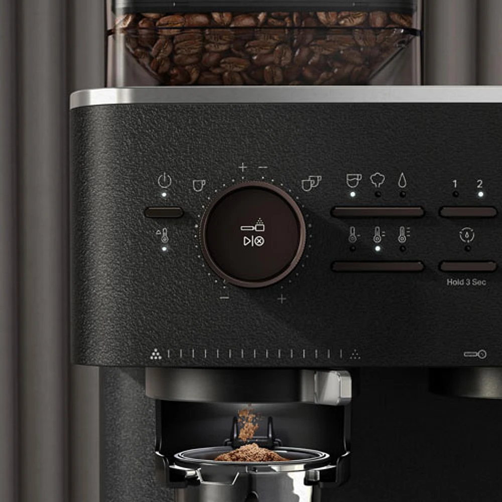 Machine à espresso semi-automatique avec moulin à café de KitchenAid - Noir fonte