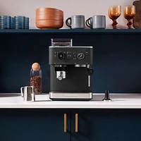 KitchenAid Semi-Automatic Espresso Machine with Coffee Grinder - Cast Iron Black