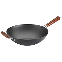 Wok de 14 po en acier au carbone avec poignée d'assistance de Cuisinart - Noir