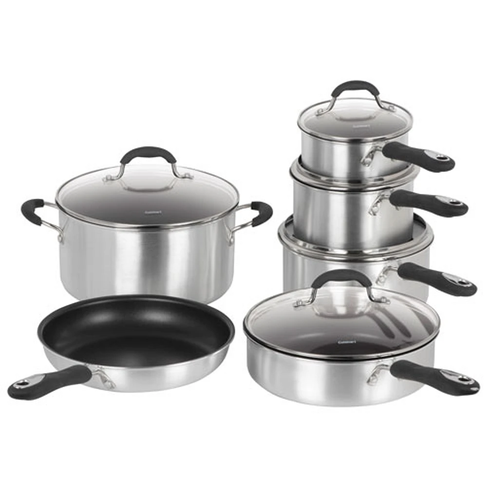 Cuisinart 11-Piece Aluminum Cookware Set - Brushed Silver