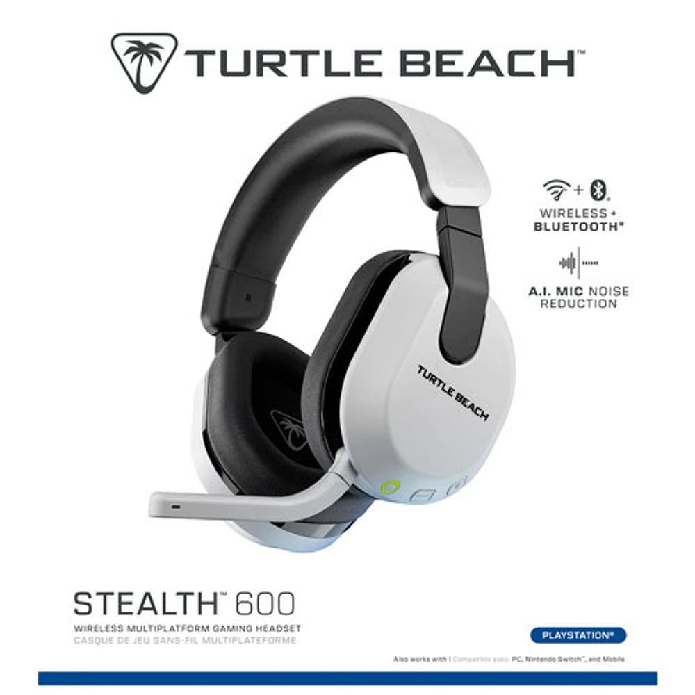 Turtle Beach Stealth 600P Gen 3 Wireless Gaming Headset for PS5/PS4 - White