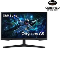 Open Box - Samsung Odyssey G5 27" QHD 165Hz 1ms GTG Curved VA LED FreeSync Gaming Monitor – Black