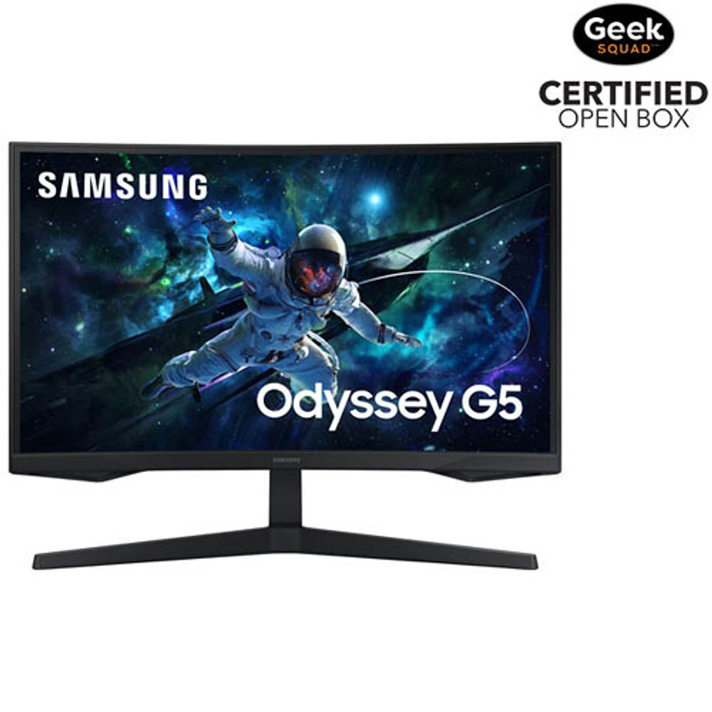 Open Box - Samsung Odyssey G5 32" QHD 165Hz 1ms GTG Curved VA LED FreeSync Gaming Monitor – Black