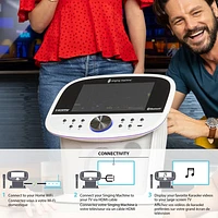 Singing Machine WiFi & Bluetooth Karaoke System with Wireless Microphones (ISM9022) - White- Only at Best Buy