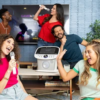 Singing Machine WiFi & Bluetooth Karaoke System with Wireless Microphones (ISM9022) - White- Only at Best Buy