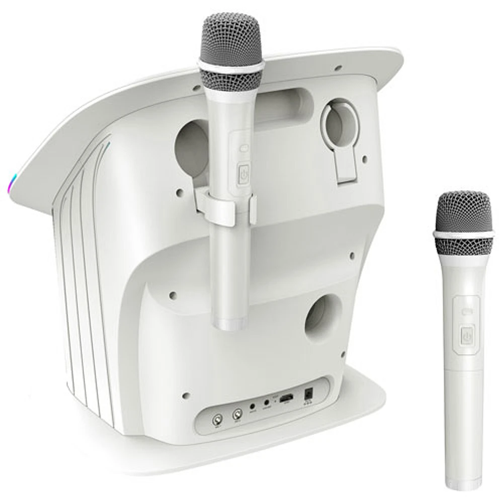 Singing Machine WiFi & Bluetooth Karaoke System with Wireless Microphones (ISM9022) - White- Only at Best Buy