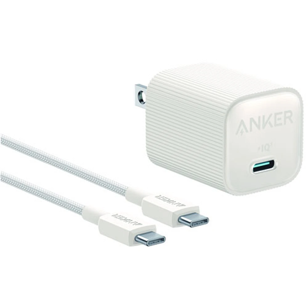 Chargeur mural USB-C de 30 W 511 Nano 4 d'Anker avec câble USB-C/USB-C