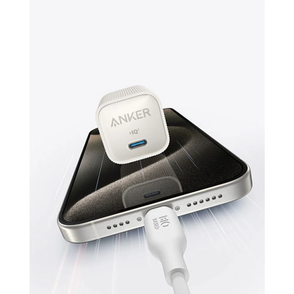 Chargeur mural USB-C de 30 W 511 Nano 4 d'Anker avec câble USB-C/USB-C