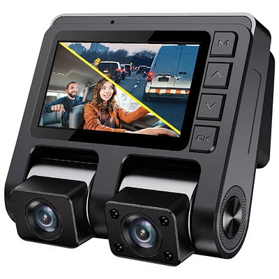 GekoGear Orbit D110 1080p Front & In-Cabin Dual Cam with 32GB microSD Card