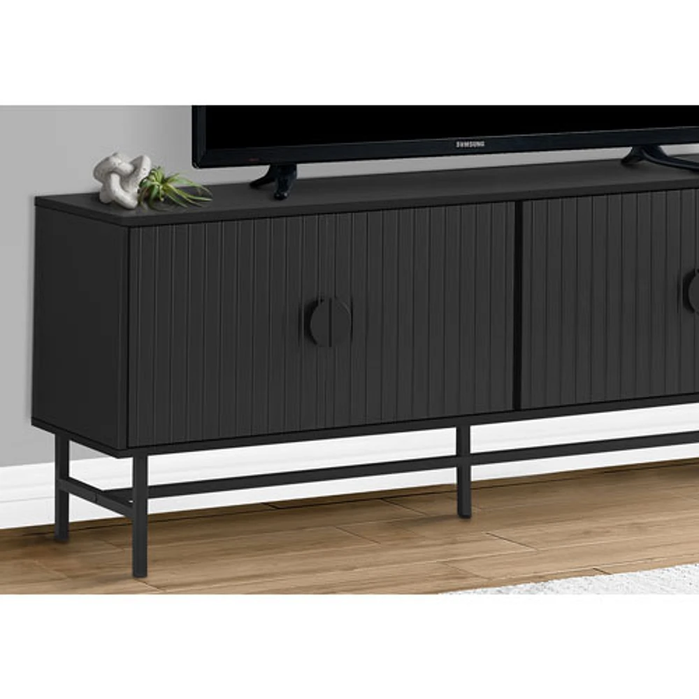 Monarch 60" TV Stand with 2 Closed Cabinets