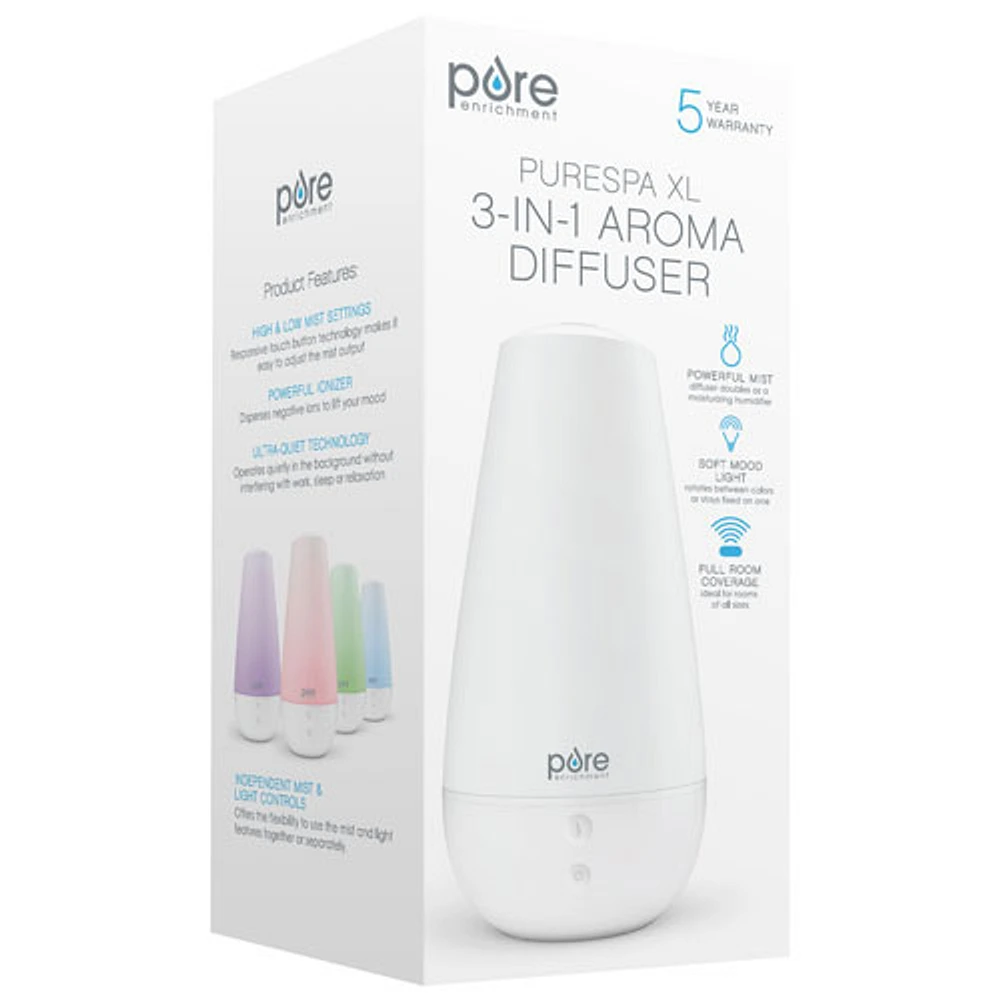 PureSpa Pure Enrichment XL 3-in-1 Aroma Cool Mist Humidifier