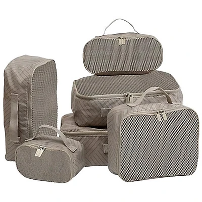 Champs Travel 6-Piece Packing Cube Set - Beige