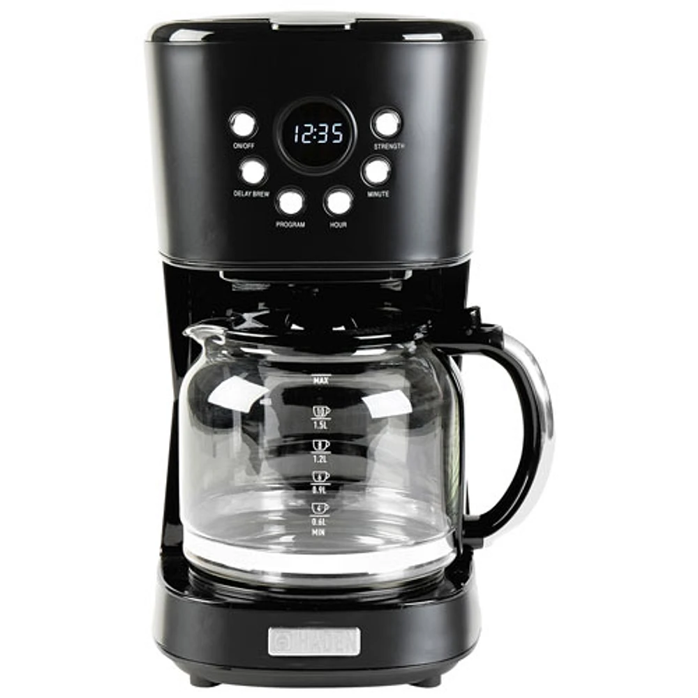 Haden Programmable Drip Coffee Maker - 12-Cup - Black/Chrome