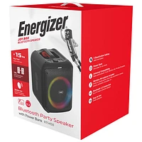 Energizer BTS458 Portable Bluetooth Speaker with Wireless Mic - Black