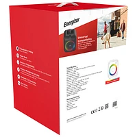 Energizer BTS458 Portable Bluetooth Speaker with Wireless Mic - Black