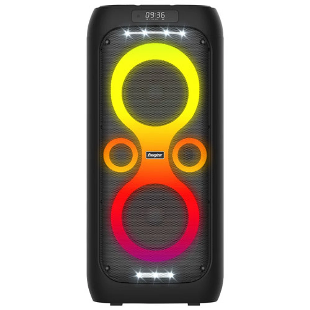 Energizer BTS566 Portable Bluetooth Speaker with Wireless Mic - Black