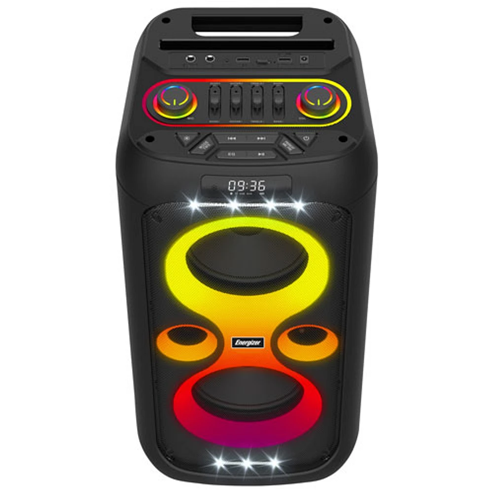 Energizer BTS566 Portable Bluetooth Speaker with Wireless Mic - Black