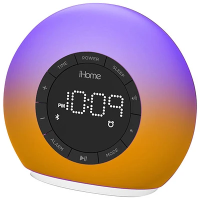 iHome IBT32W Bluetooth Alarm Clock With USB Port & FM Radio