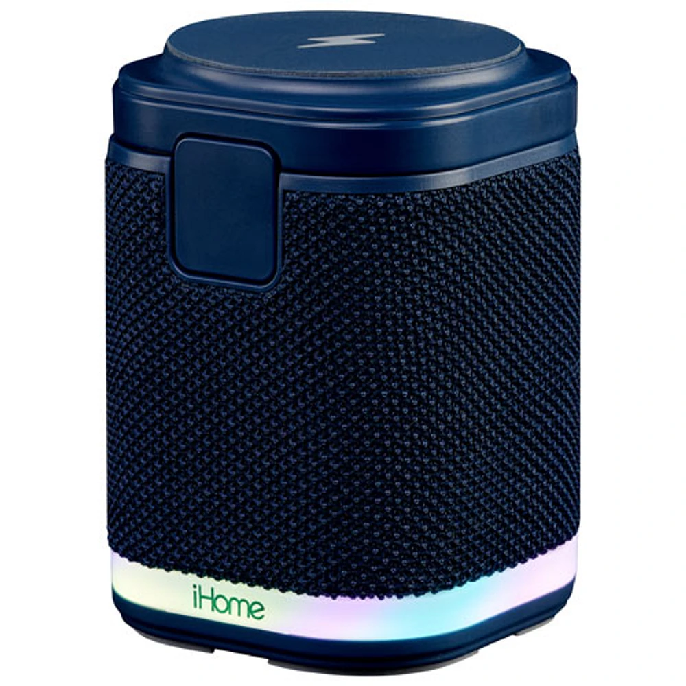 iHome iPBT50 Bluetooth Speaker with Dual Wireless Charging & Mood Light