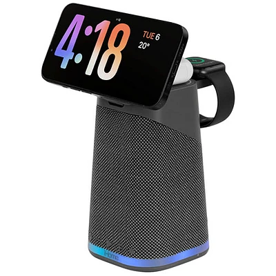 iHome iPBT70 Bluetooth Speaker with Triple Wireless Charging & Mood Light