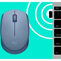 Logitech M170 Wireless Optical Mouse - Blue Grey