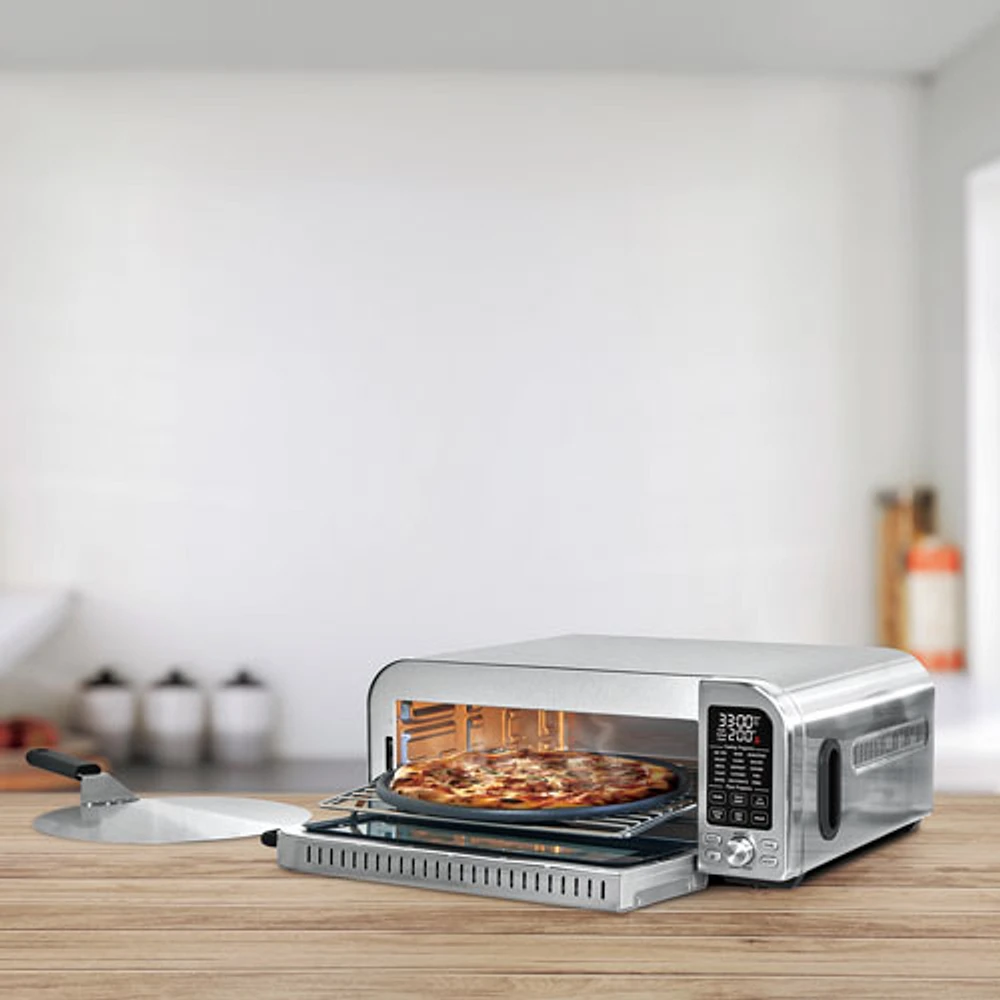 Salton Professional Indoor Pizza Oven with Pizza Peel - 0.63 Cu. Ft./18L - Stainless Steel