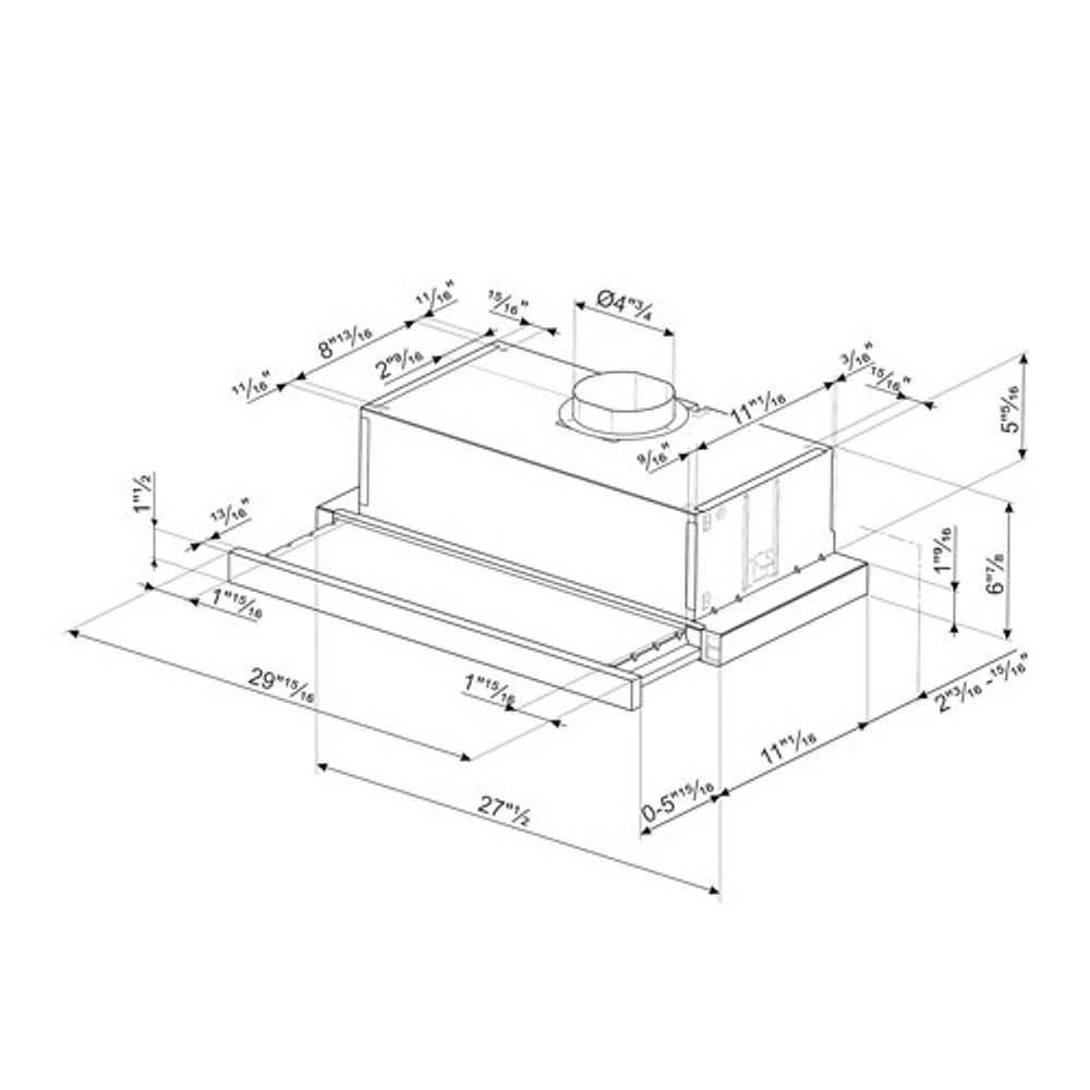 Hotte de dessous d'armoire de 30 po de Smeg (KSET30XU) - Acier inoxydable