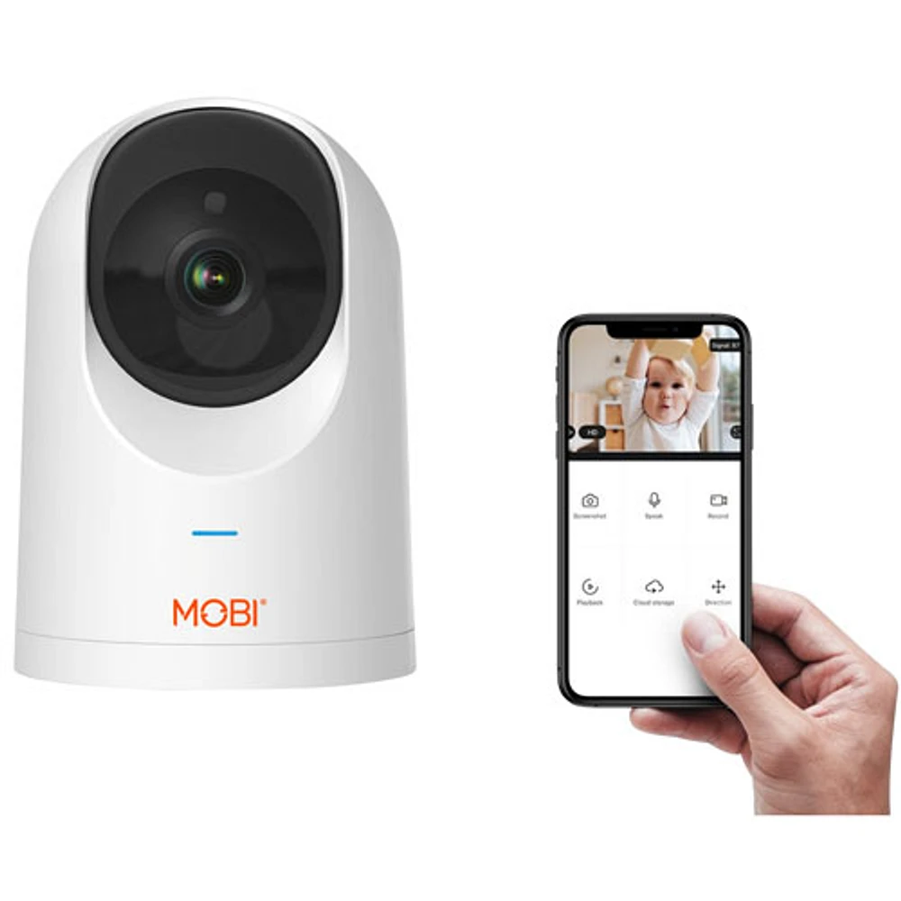 Mobi MobiCam PRO Intelligent Wi-Fi Baby Monitor with Pan/Tilt/Zoom & Colour Night Vision