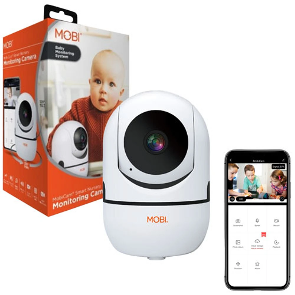 Mobi MobiCam HDX Wi-Fi Baby Monitor with Pan/Tilt/Zoom & Motion Detection