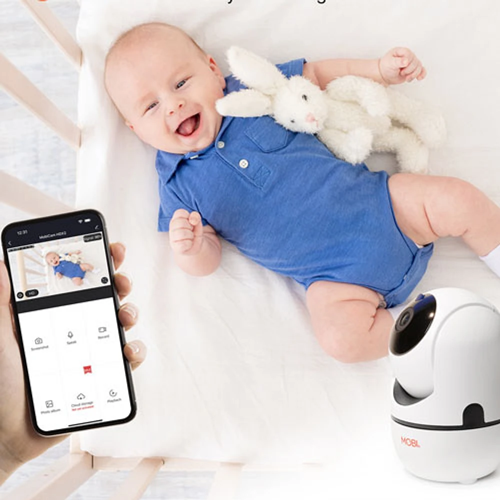 Mobi MobiCam HDX Wi-Fi Baby Monitor with Pan/Tilt/Zoom & Motion Detection