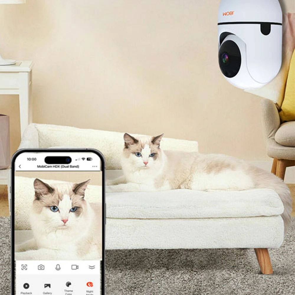 Mobi MobiCam HDX Wi-Fi Baby Monitor with Pan/Tilt/Zoom & Motion Detection