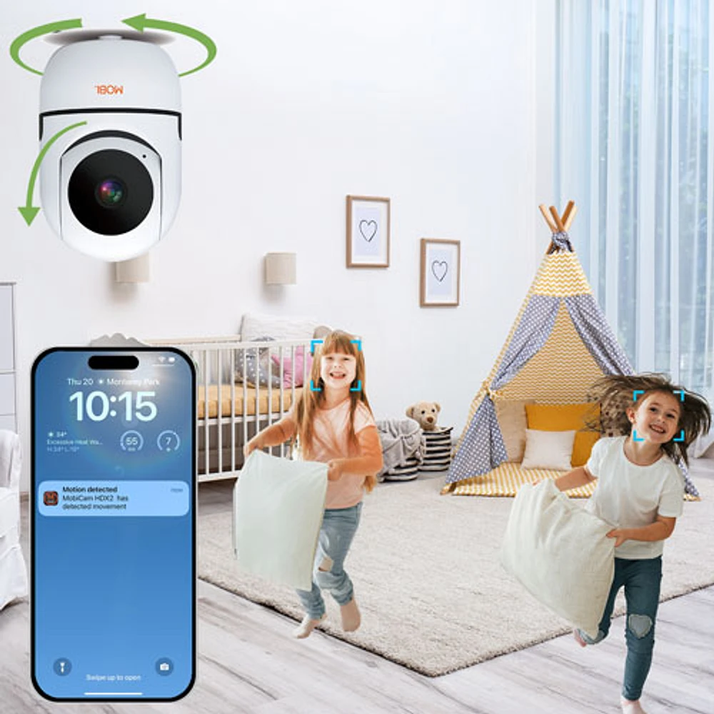 Mobi MobiCam HDX Wi-Fi Baby Monitor with Pan/Tilt/Zoom & Motion Detection