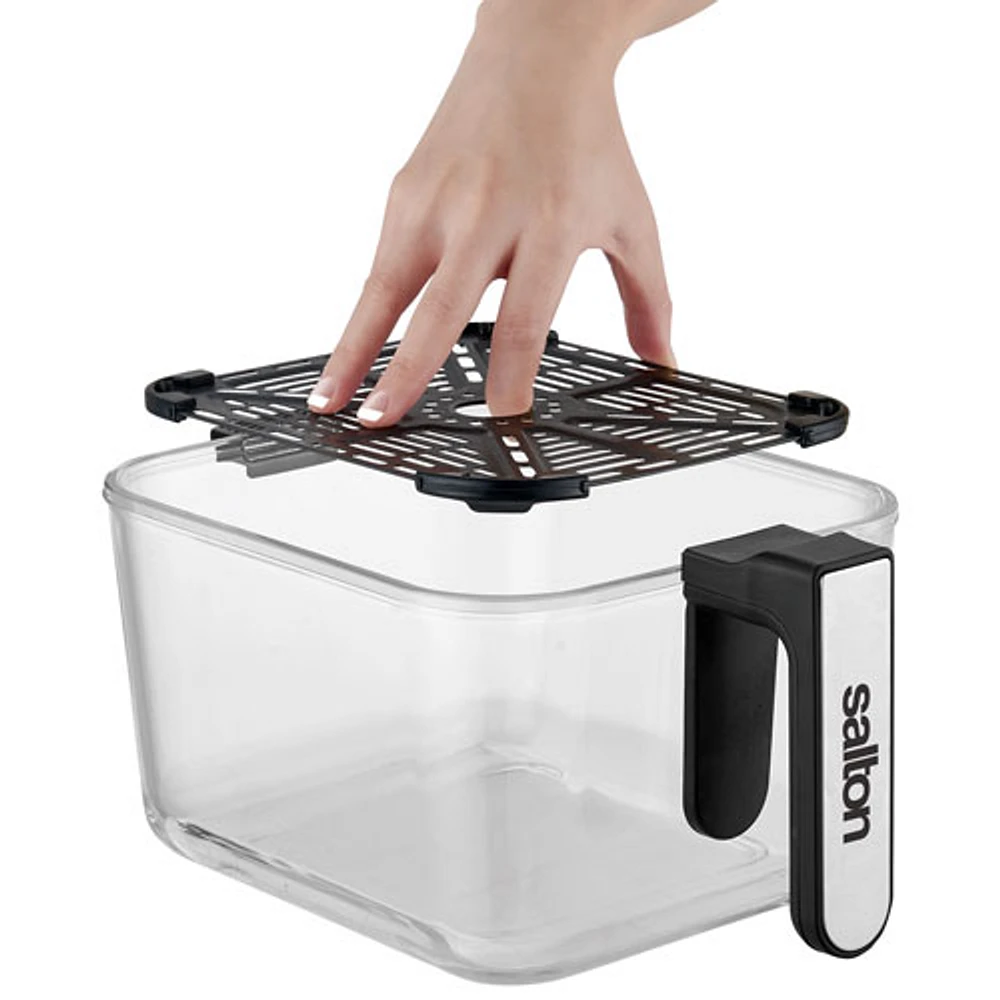 Friteuse à air chaud 3-en-1 Flip and Cook de Salton (AF2090) - 4,5 kg (4,9 pte) - Acier inoxydable