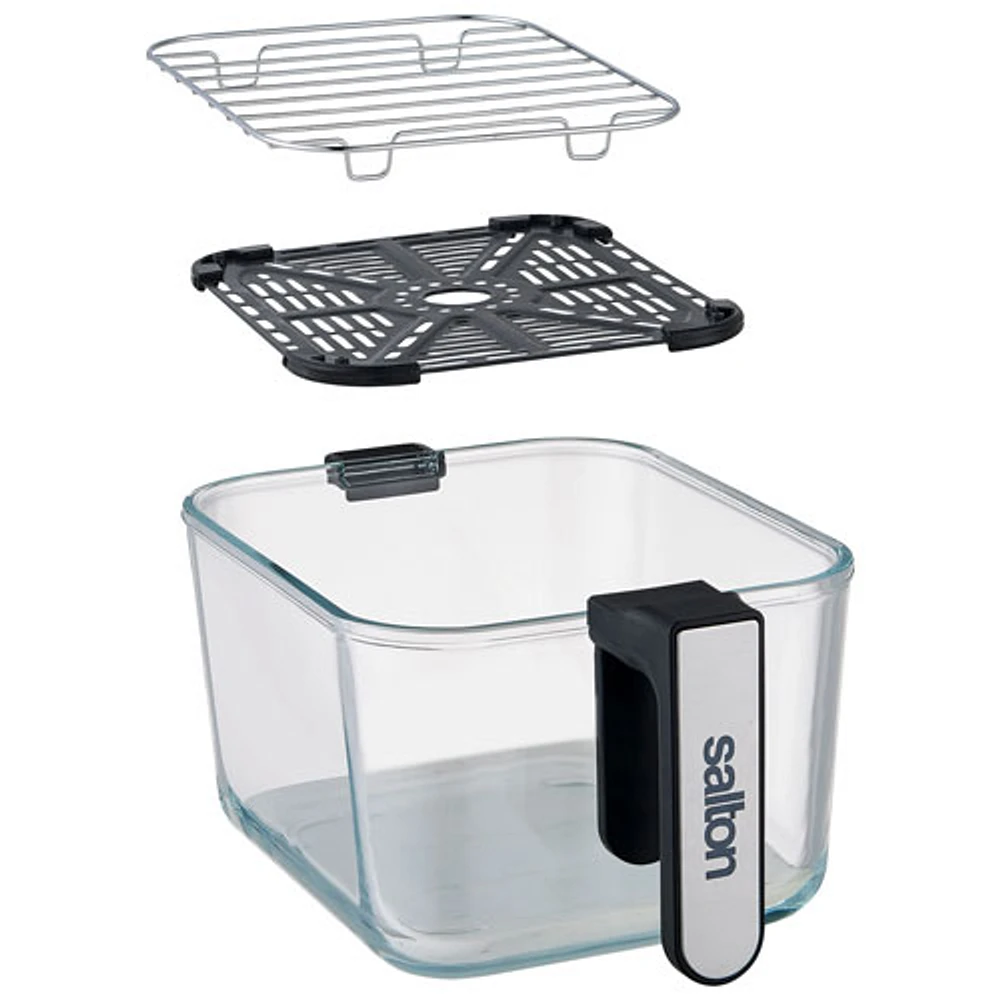 Friteuse à air chaud 3-en-1 Flip and Cook de Salton (AF2090) - 4,5 kg (4,9 pte) - Acier inoxydable