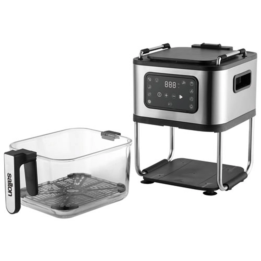 Friteuse à air chaud 3-en-1 Flip and Cook de Salton (AF2090) - 4,5 kg (4,9 pte) - Acier inoxydable