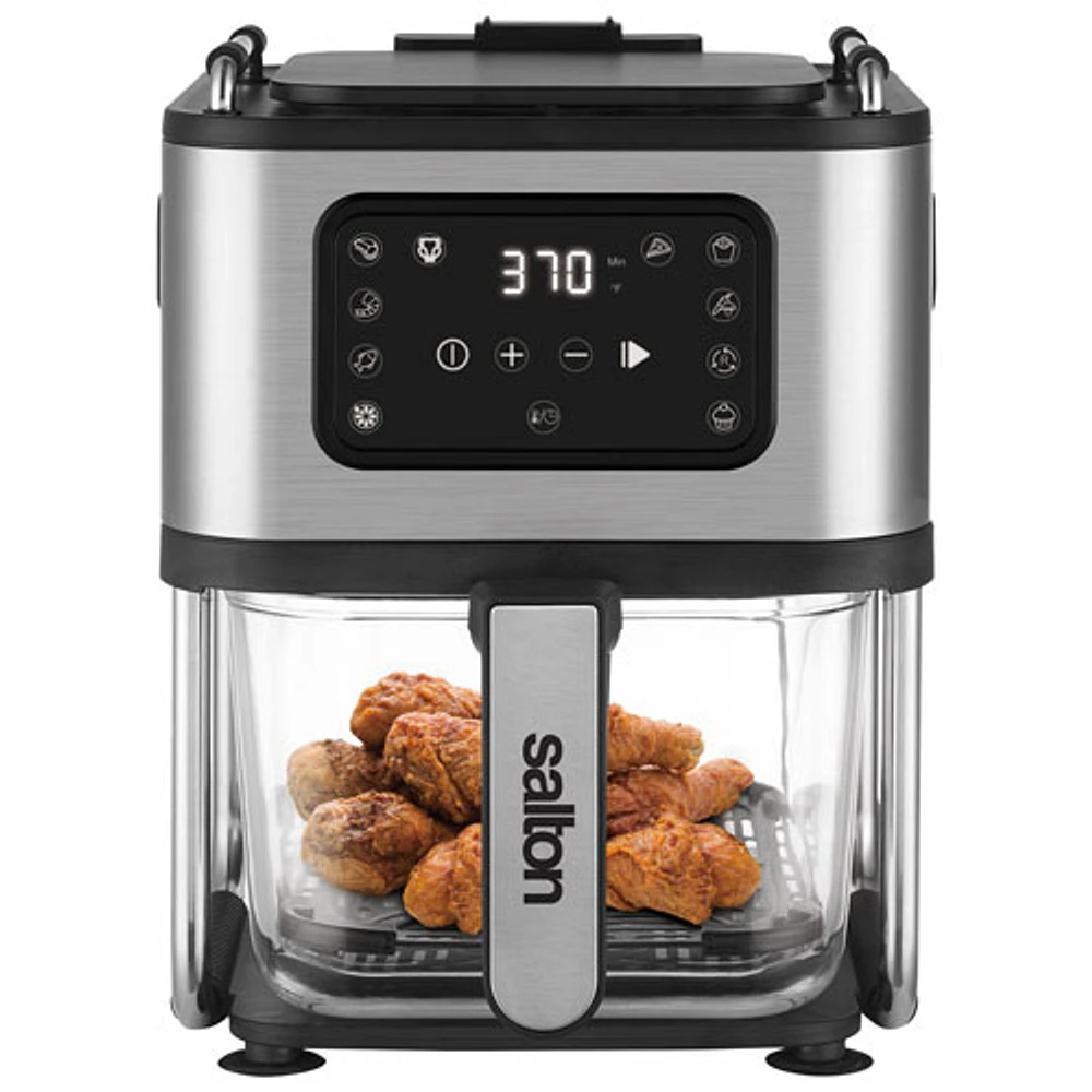 Salton Flip and Cook 3-in-1 Air Fryer (AF2090) - 4.5KG (4.9QT) - Stainless Steel