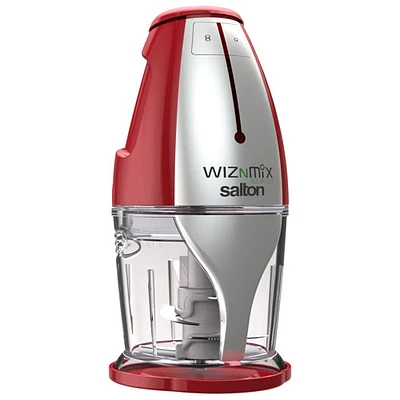 Robot culinaire tout-en-un WizNMix de Salton - 3 tasses - Rouge