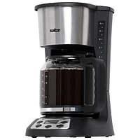 Salton Jumbo Java Drip Programmable Coffee Maker - 14-Cup - Black/Silver