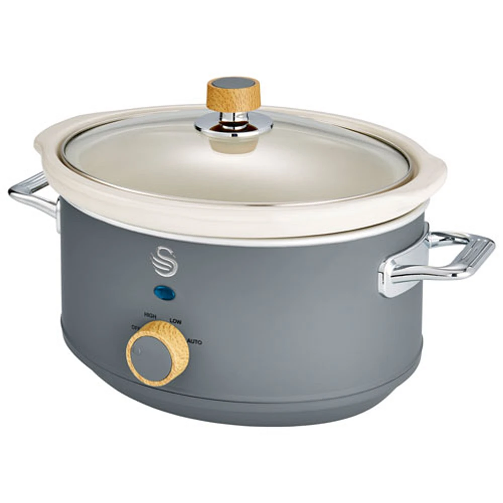 Swan Nordic Slow Cooker - 3.5Qt - Grey