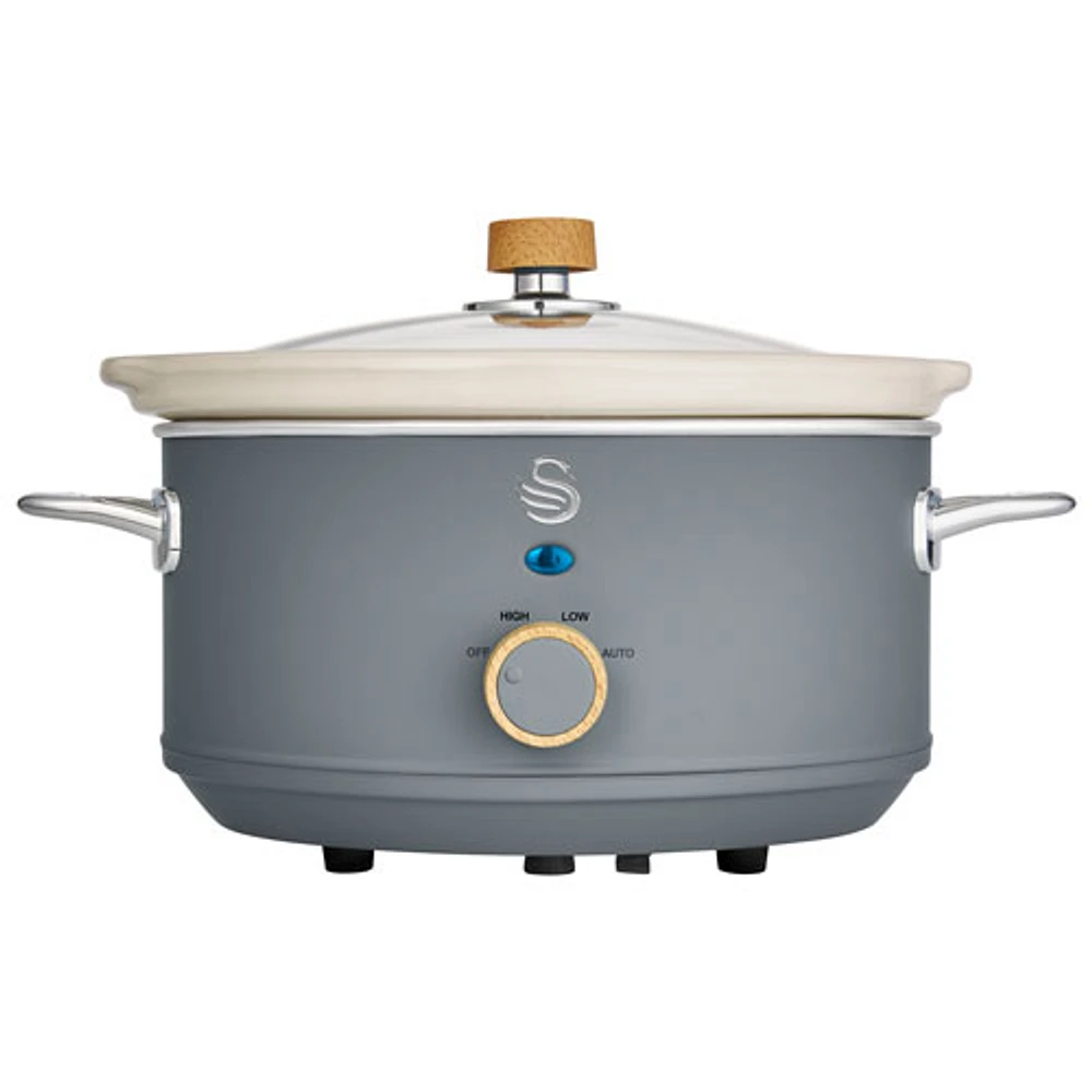 Swan Nordic Slow Cooker - 3.5Qt - Grey