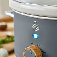 Swan Nordic Slow Cooker - 3.5Qt - Grey