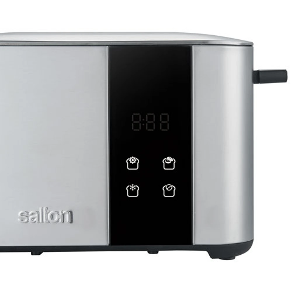 Salton Digital Long Slot Toaster - 4-Slice - Silver