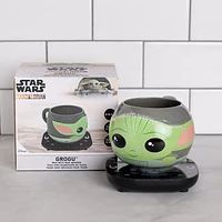 Uncanny Brands Star Wars the Mandalorian Mug with Mug Warmer