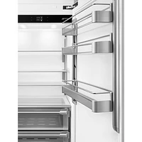 Smeg 30" 15 Cu. Ft. Built-in Bottom Freezer Refrigerator with Ice Dispenser (RBMU30RX) - Stainless Steel