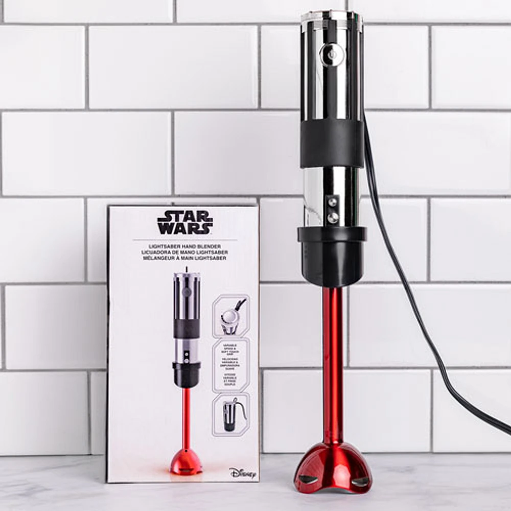 Uncanny Brands Darth Vader Lightsaber 300-Watt Immersion Blender - Red