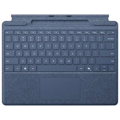 Clavier Surface Pro de Microsoft avec rangement pour stylet pour Surface Pro (11e édition)/Pro 8/Pro 9 - Saphir - Anglais